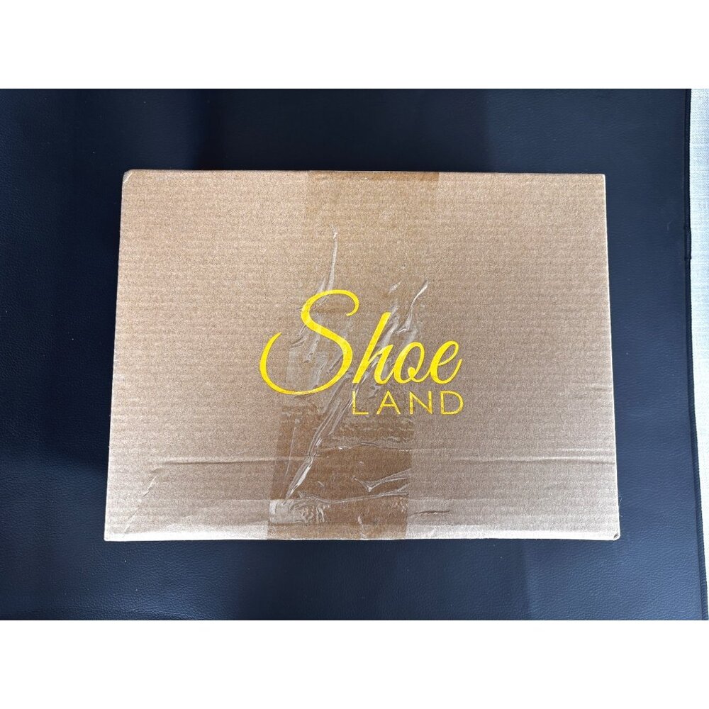 Shoe Land Black Strappy Lace-Up Heeled Sandals Size 8.5 Womens Square Toe Minima - Picture 5 of 6